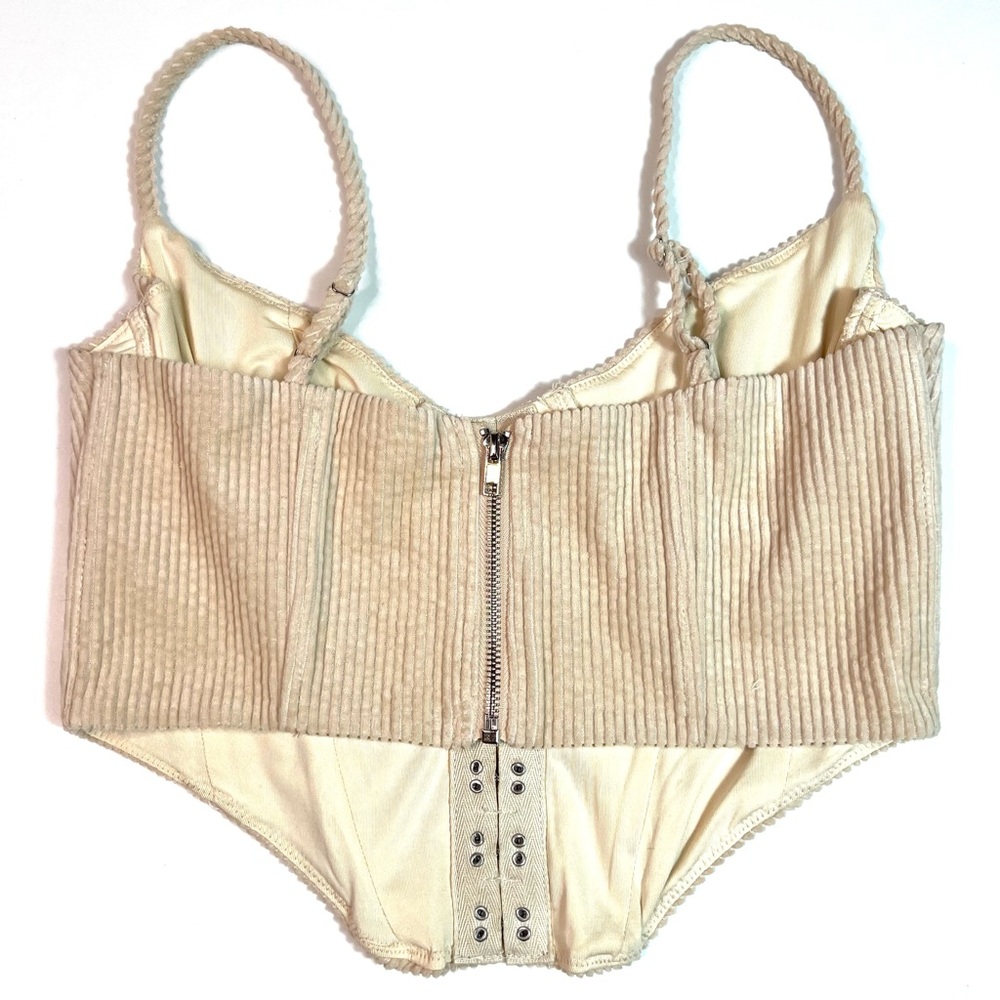 The Foxy Kind We Love Her Corduroy Corset Crop Top Size Medium - Picture 4 of 11